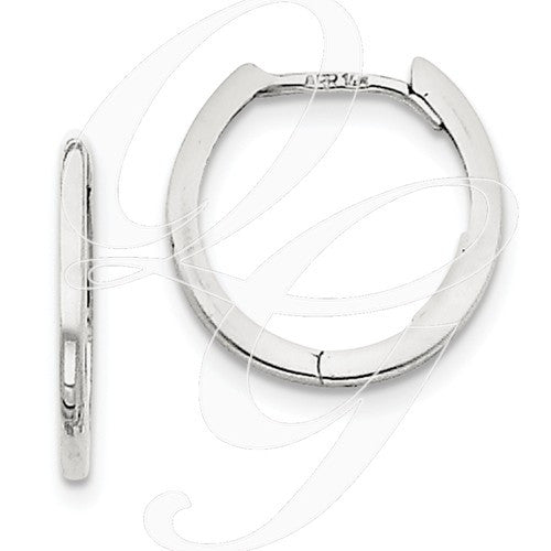 10k White Gold Hinged Earrings