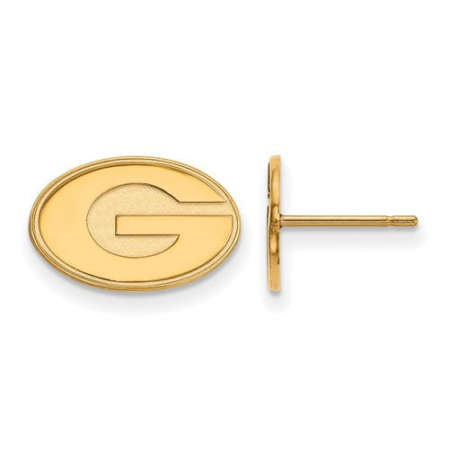 Sterling Silver w/GP LogoArt University of Georgia XS Post Earrings