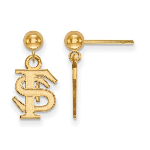 14ky LogoArt Florida State University Earrings Dangle Ball