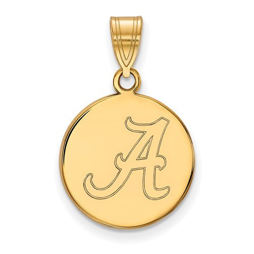 14ky LogoArt University of Alabama Medium Disc Pendant