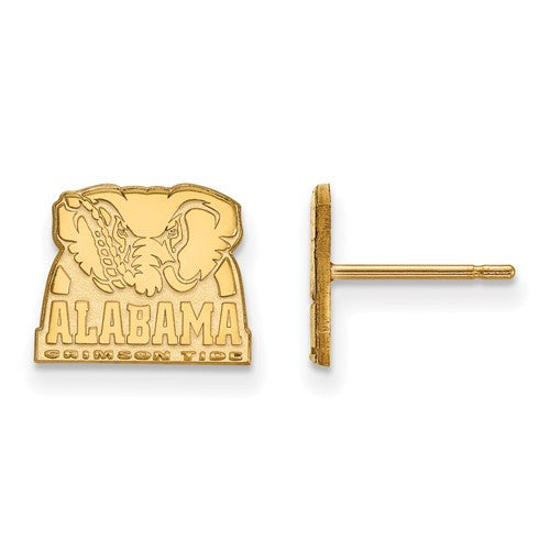 Sterling Silver w/GP LogoArt University of Alabama Xs Post Earrings