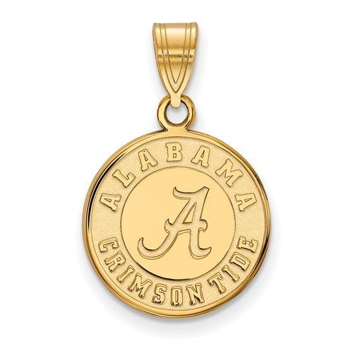14ky LogoArt University of Alabama Medium Disc Pendant