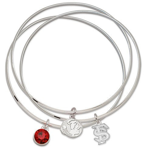 FLORIDA STATE UNIV TRIPLE BANGLE BRACELET
