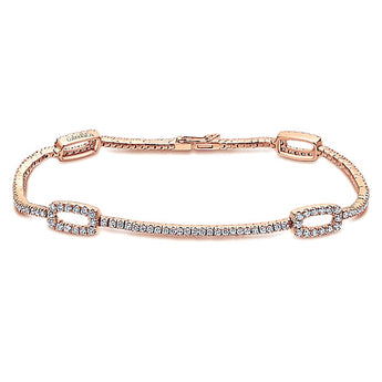14k Pink Gold Lusso Diamond Tennis