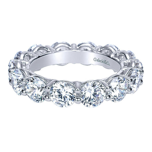 14k White Gold Contemporary Eternity Band Anniversary Band