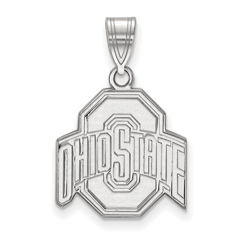 Sterling Silver LogoArt Ohio State University Medium Pendant