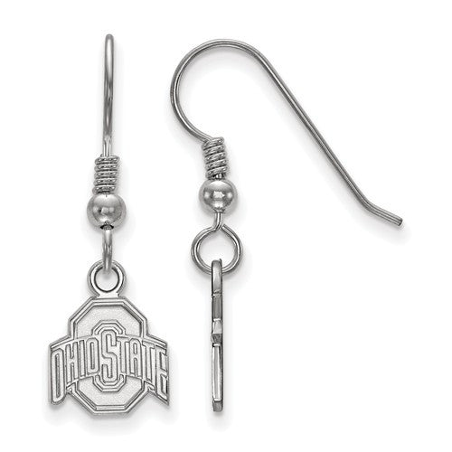 Sterling Silver LogoArt Ohio State University XS Dangle Earrings