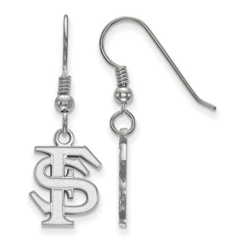 Sterling Silver LogoArt Florida State University Small Dangle Earrings