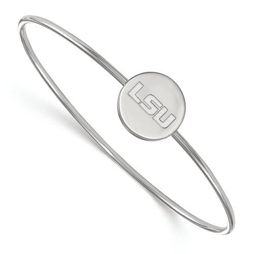 Sterling Silver LogoArt Louisiana State University Bangle Slip on