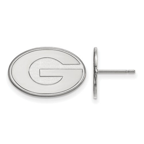 Sterling Silver LogoArt University of Georgia Small Post Earrings