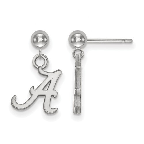 Sterling Silver LogoArt University of Alabama Earrings Dangle Ball