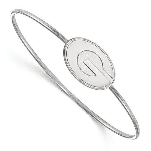 Sterling Silver LogoArt University of Georgia Bangle Slip on