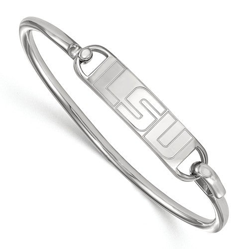 Sterling Silver LogoArt Louisiana State University Bangle