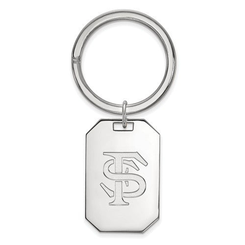 Sterling Silver LogoArt Florida State University Key Chain