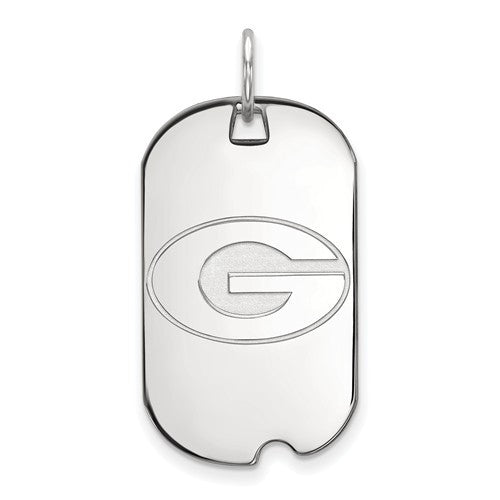 Sterling Silver LogoArt University of Georgia Small Dog Tag