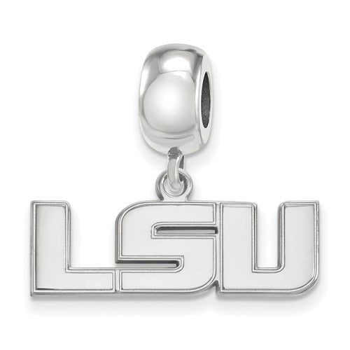 Sterling Silver LogoArt Louisiana State University Small Dangle Bead