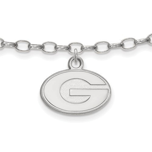 Sterling Silver LogoArt University of Georgia Anklet