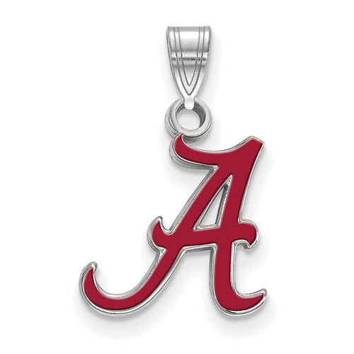 Sterling Silver LogoArt University of Alabama Small Enamel Pendant