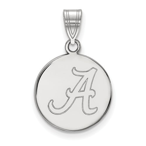 Sterling Silver LogoArt University of Alabama Medium Disc Pendant