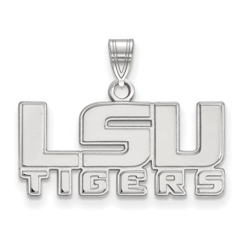 Sterling Silver LogoArt Louisiana State University Small Pendant