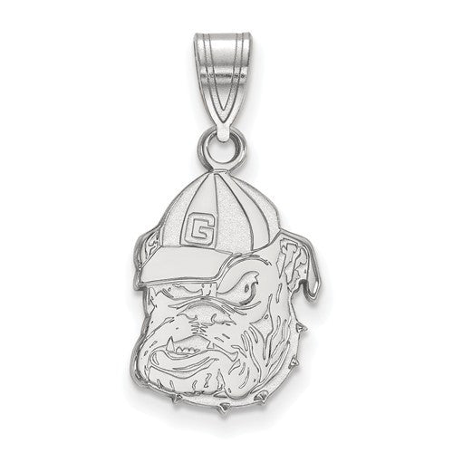 Sterling Silver LogoArt University of Georgia Medium Pendant