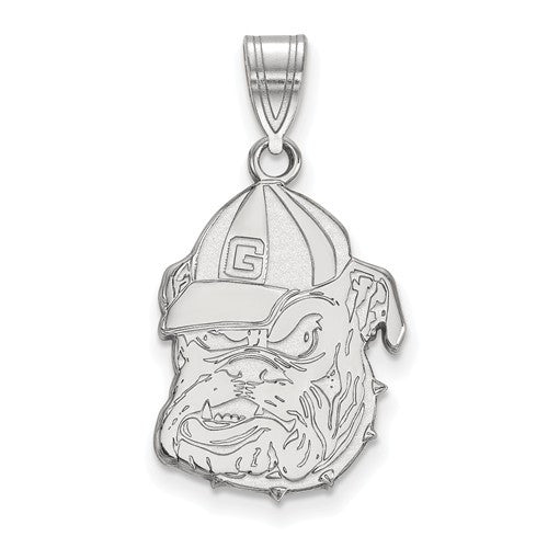 Sterling Silver LogoArt University of Georgia Large Pendant