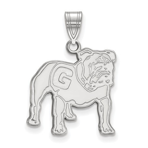 Sterling Silver LogoArt University of Georgia Large Pendant