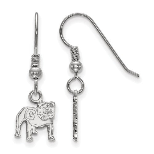 Sterling Silver LogoArt University of Georgia XS Dangle Earrings