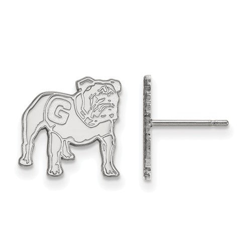 Sterling Silver LogoArt University of Georgia Small Post Earrings