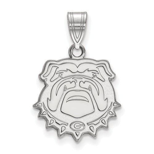 Sterling Silver LogoArt University of Georgia Medium Pendant