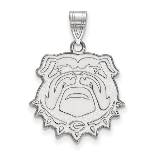 Sterling Silver LogoArt University of Georgia Large Pendant