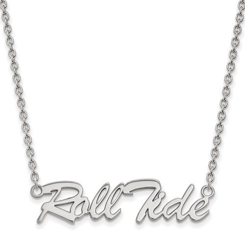 Sterling Silver LogoArt University of Alabama Medium Pendant w/Necklace