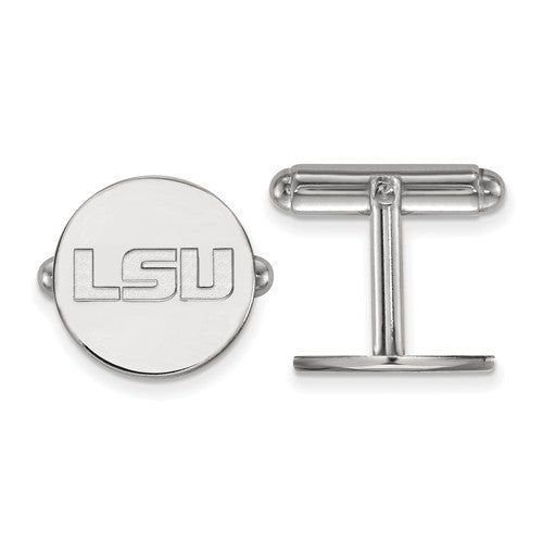 Sterling Silver LogoArt Louisiana State University Cuff Links