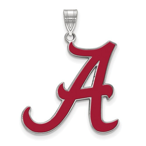 Sterling Silver LogoArt University of Alabama XL Enamel Pendant