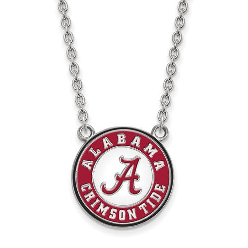 Sterling Silver LogoArt University of Alabama Large Enl Pend. w/Necklace