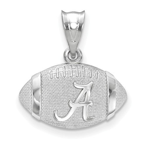 Sterling Silver LogoArt The University of Alabama 3D Football w/Logo Pendan