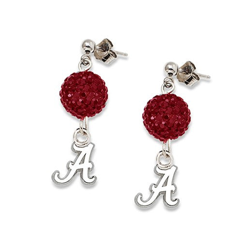 S/S UNIV OF ALABAMA CRYSTAL OVATION EARRINGS
