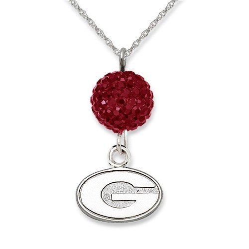 S/S UNIV OF GEORGIA CRYSTAL OVATION NECKLACE