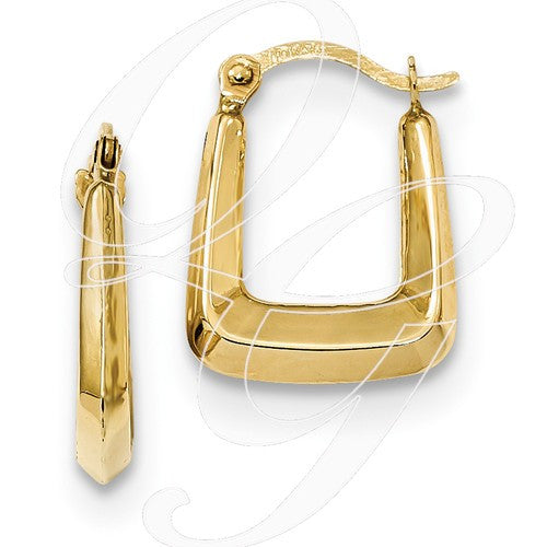 14k Polished Hollow Fancy Hoops