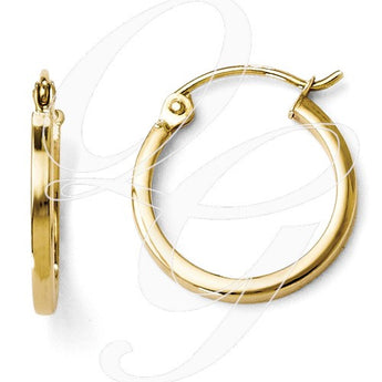 Leslies10k Polished  Hinged Hoop Earrings