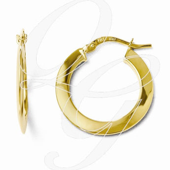 Leslies 10k Polished Hinged Hoop Earrings