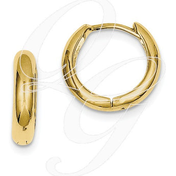 14k Madi K Polished Hinged Hoop Earrings