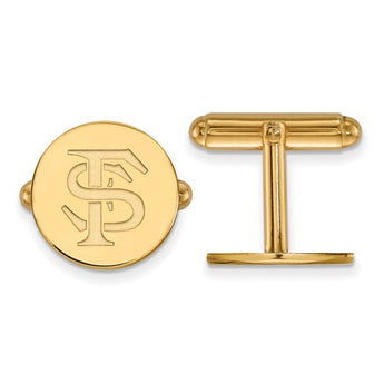 Sterling Silver w/GP LogoArt Florida State University Cuff Link