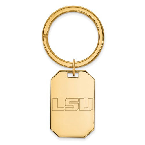 Sterling Silver w/GP LogoArt Louisiana State University Key Chain