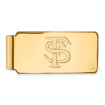Sterling Silver w/GP LogoArt Florida State University Money Clip