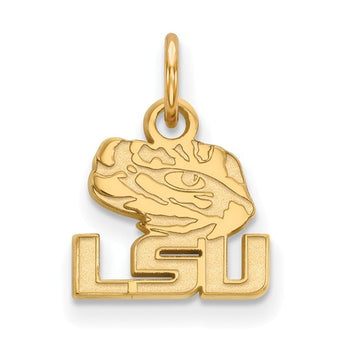 Sterling Silver w/GP LogoArt Louisiana State University XS Pendant