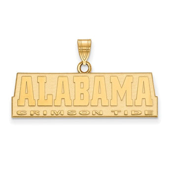 Sterling Silver w/GP LogoArt University of Alabama Small Pendant