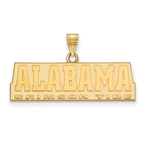Sterling Silver w/GP LogoArt University of Alabama Small Pendant