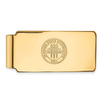 Sterling Silver w/GP LogoArt Florida State University Money Clip Crest