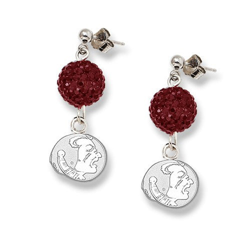 S/S FLORIDA STATE UNIV CRYSTAL OVATION EARRINGS
